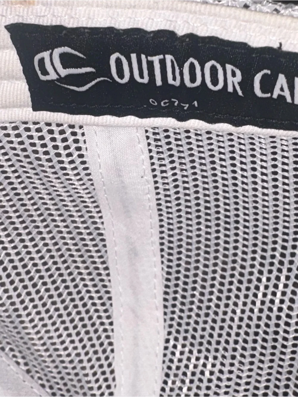 Navy and White Mesh Trucker Cap